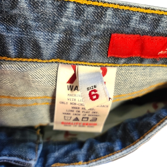 X2 Women's Size 6 Ultra Low Rise Skinny Straight Leg 31" Inseam Denim Blue Jeans - Picture 4 of 5